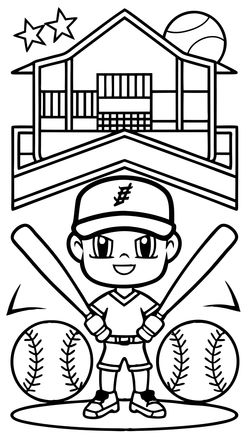 coloriages imprimables de baseball